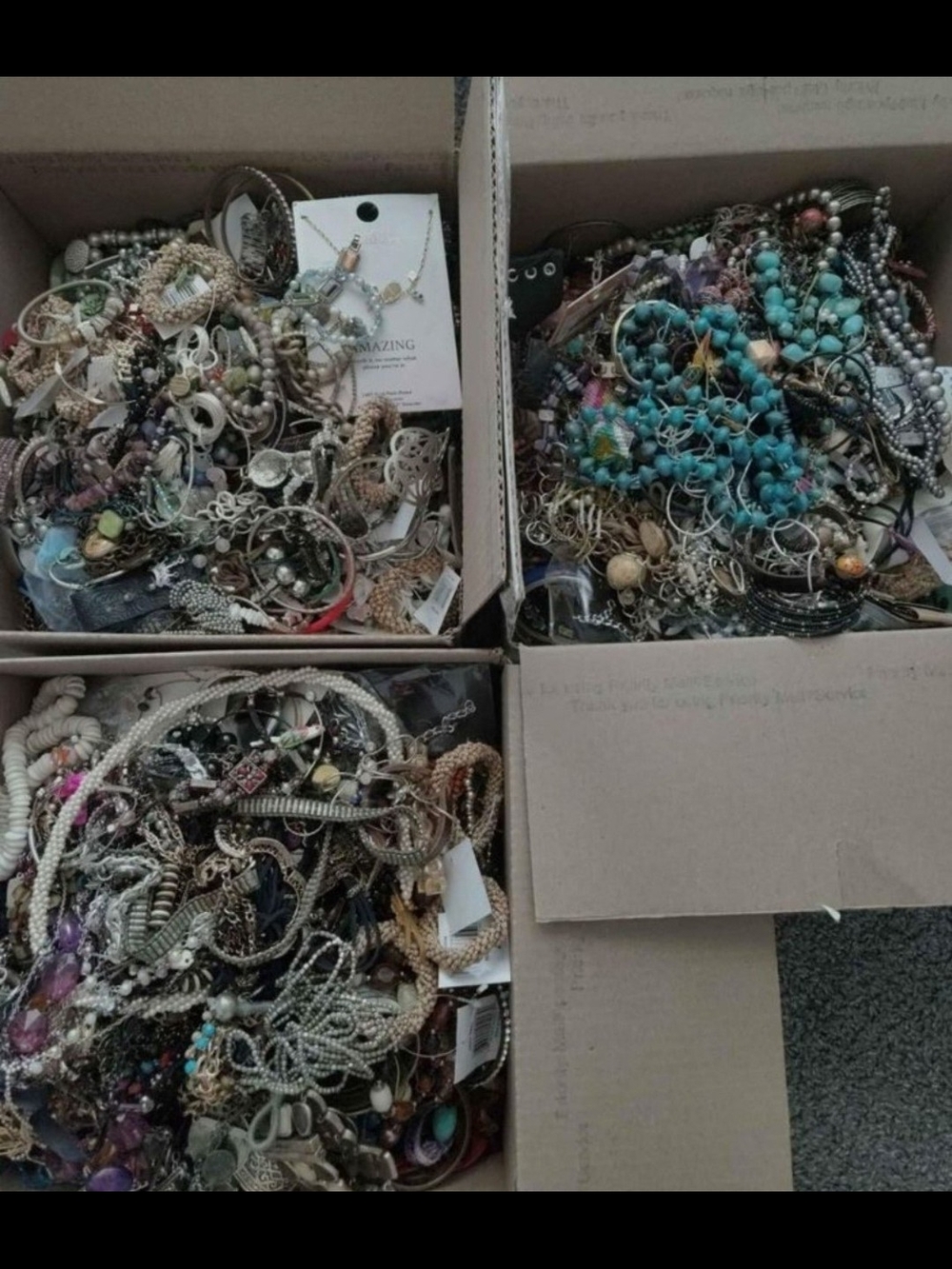 2 Pounds Assorted Women's Fashion Jewelry Lot in Turquoise and Mixed Colors